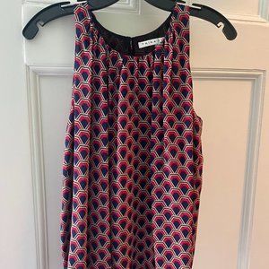 Trina Turk fun geo-print sleeveless top